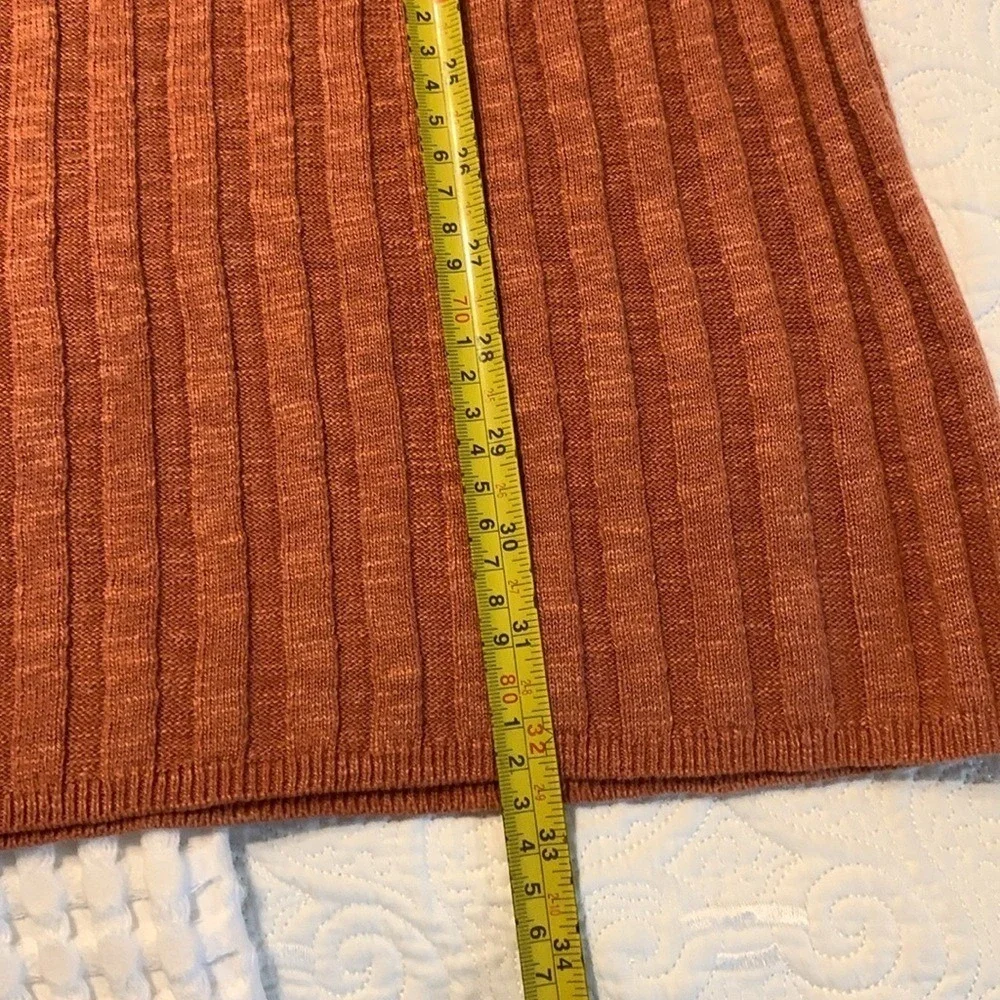 Free People Veda Set - Cinnamon Rust Ribbed Knit Midi Skirt and Top